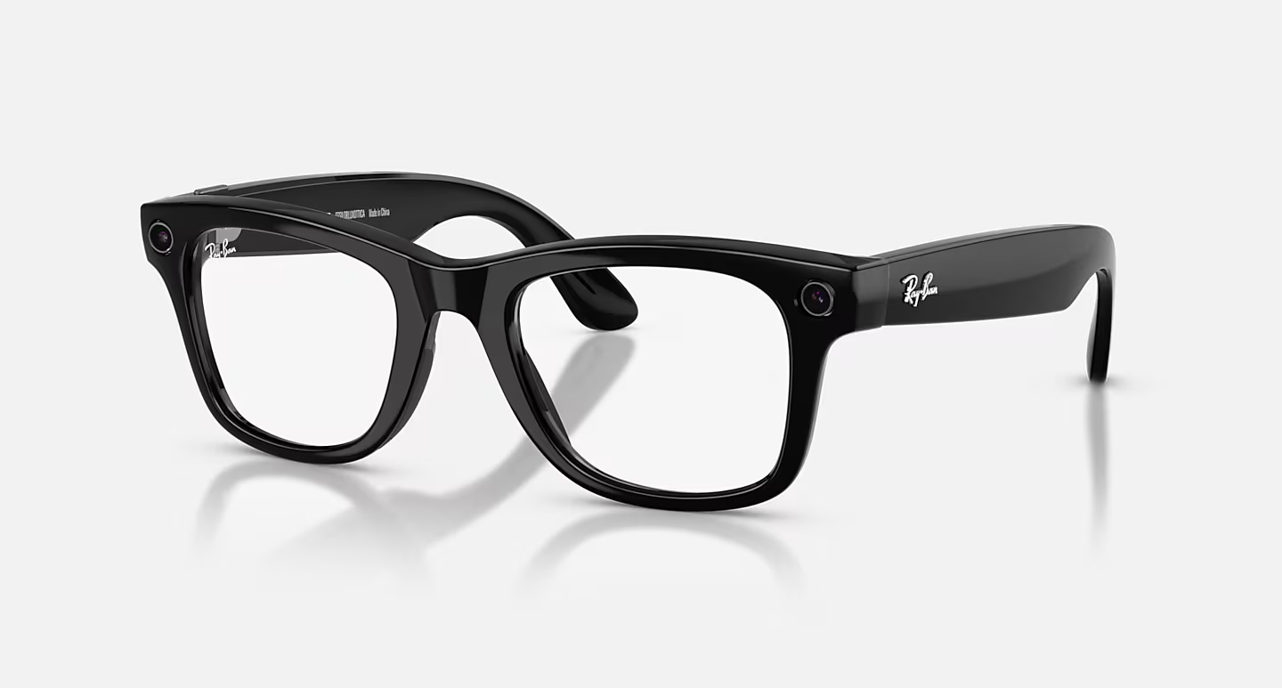 Ray-Ban Meta Wayfarer (Gen 2) Shiny Black AI Glasses with Green Transitions® Lenses - Kép 2