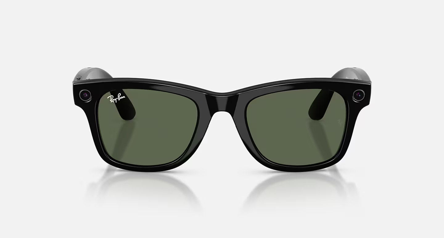 Ray-Ban Meta Wayfarer (Gen 2) Shiny Black AI Glasses with Green Lenses - Kép 2