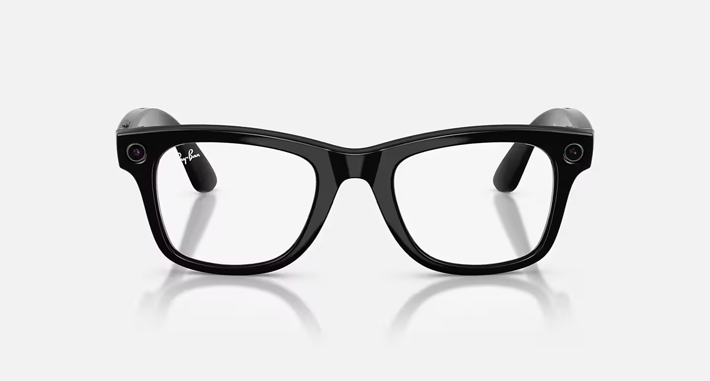 Ray-Ban Meta Wayfarer (Gen 2) Shiny Black AI Glasses with Green Transitions® Lenses - Kép 3