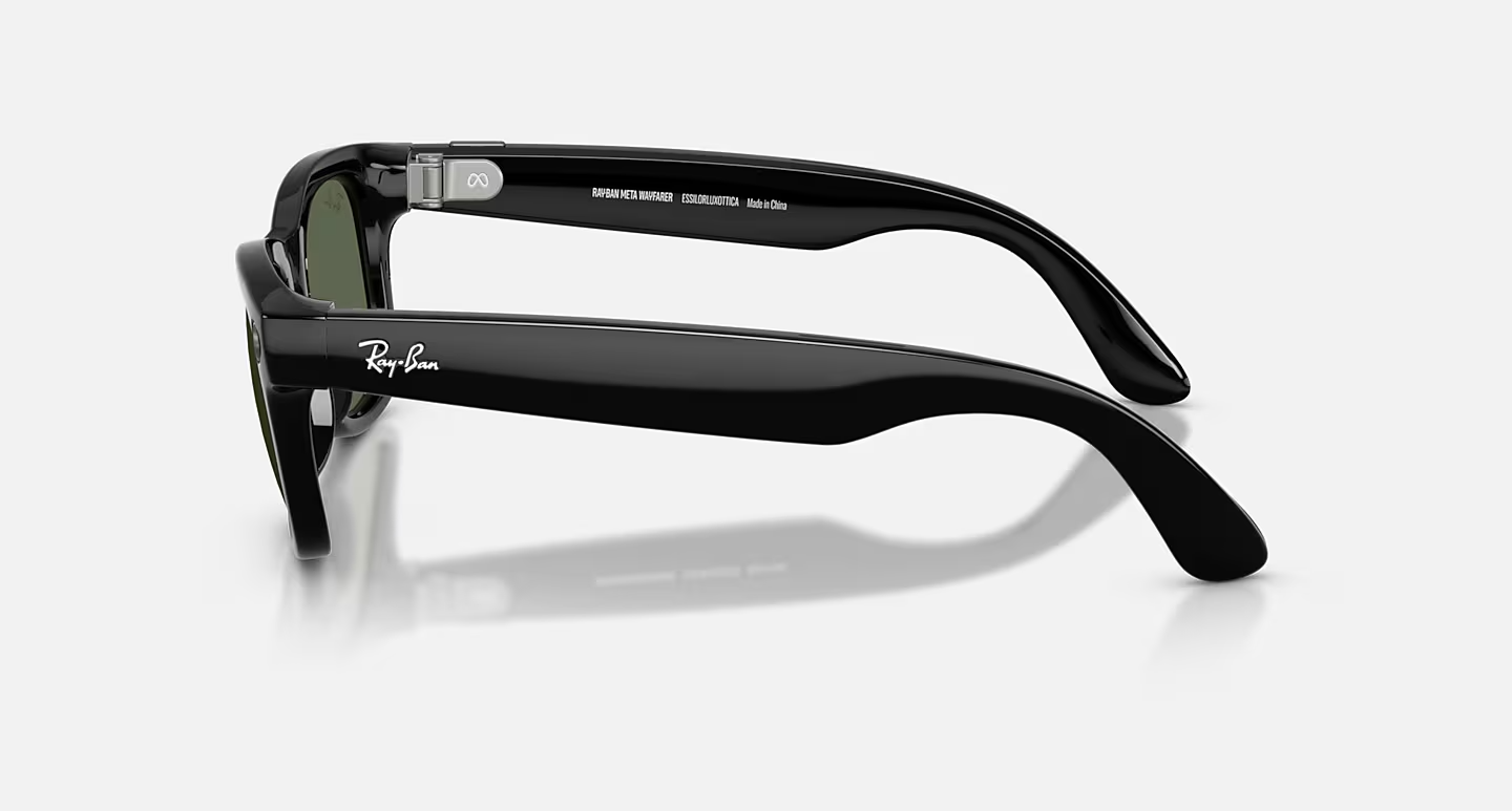 Ray-Ban Meta Wayfarer (Gen 2) Shiny Black AI Glasses with Green Lenses - Kép 4