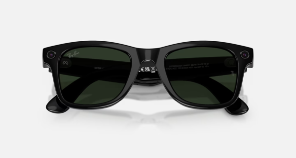 Ray-Ban Meta Wayfarer (Gen 2) Shiny Black AI Glasses with Green Transitions® Lenses - Kép 5
