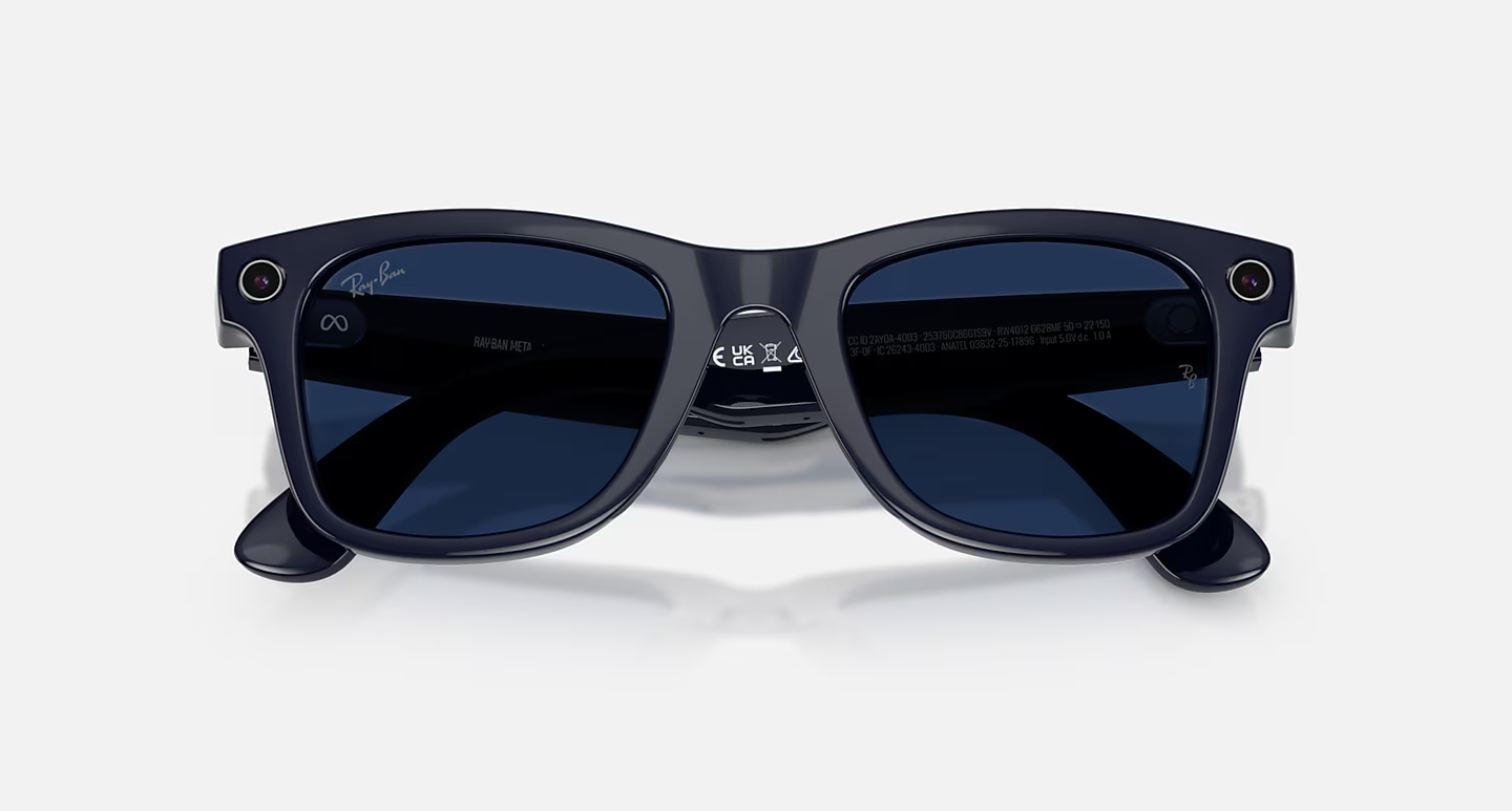 Ray-Ban Meta Wayfarer (Gen 2) Shiny Cosmic Blue AI Glasses with Sapphire Transitions® Lenses - Kép 5
