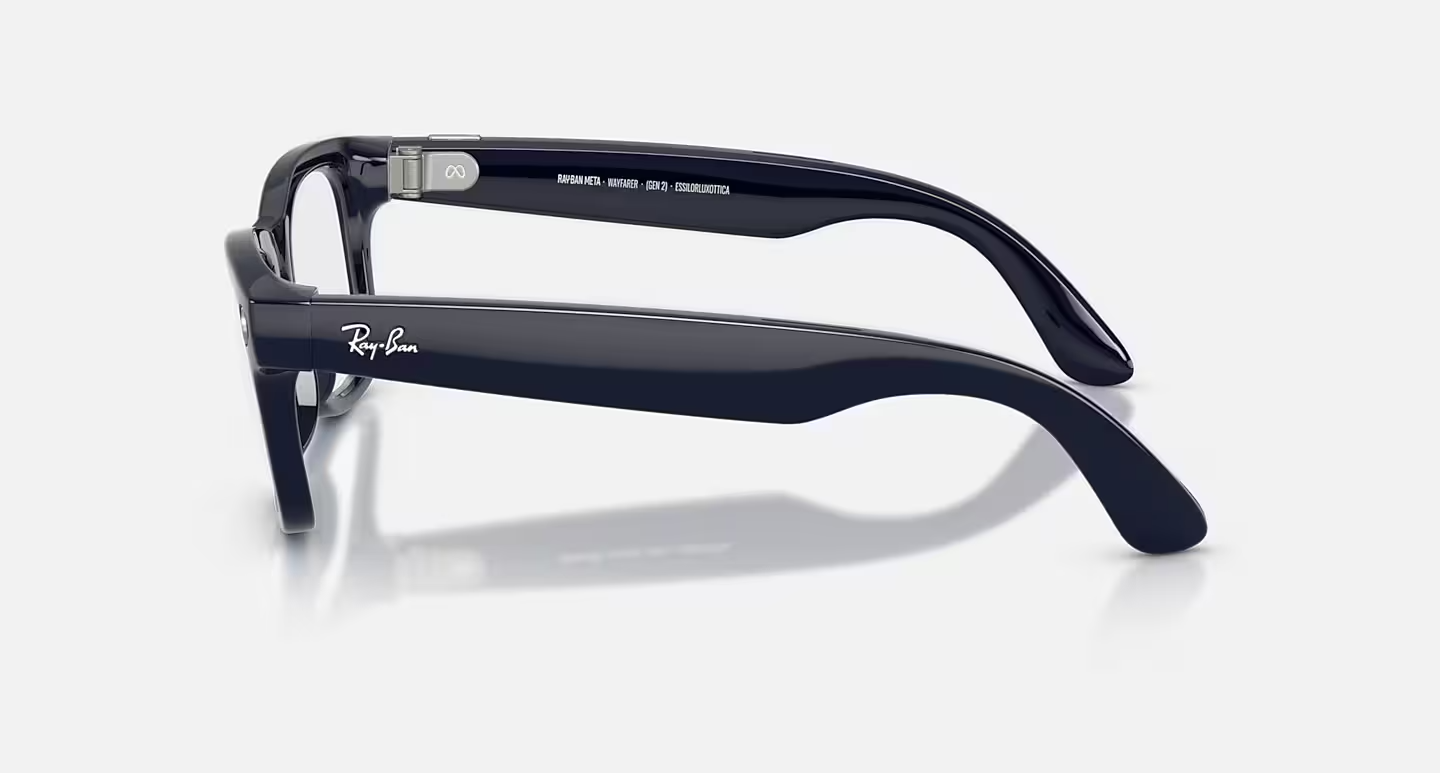 Ray-Ban Meta Wayfarer (Gen 2) Shiny Cosmic Blue AI Glasses with Sapphire Transitions® Lenses - Kép 6