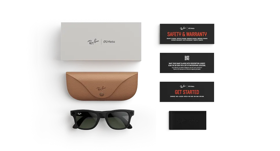 Ray-Ban Meta Wayfarer (Gen 1) Matte Black AI Glasses with Green Transitions® Lenses - Kép 5