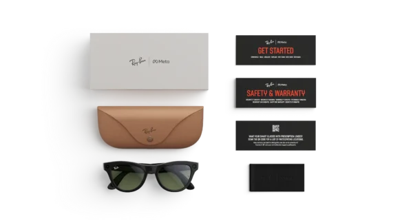 Ray-Ban Meta Skyler (Gen 2) shiny black AI glasses with green lenses - Kép 5