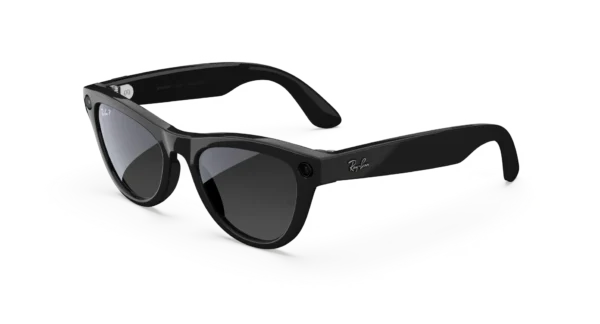 Ray-Ban Meta Skyler (Gen 2) fényes fekete AI szemüveg polarizált fekete lencsékkel
