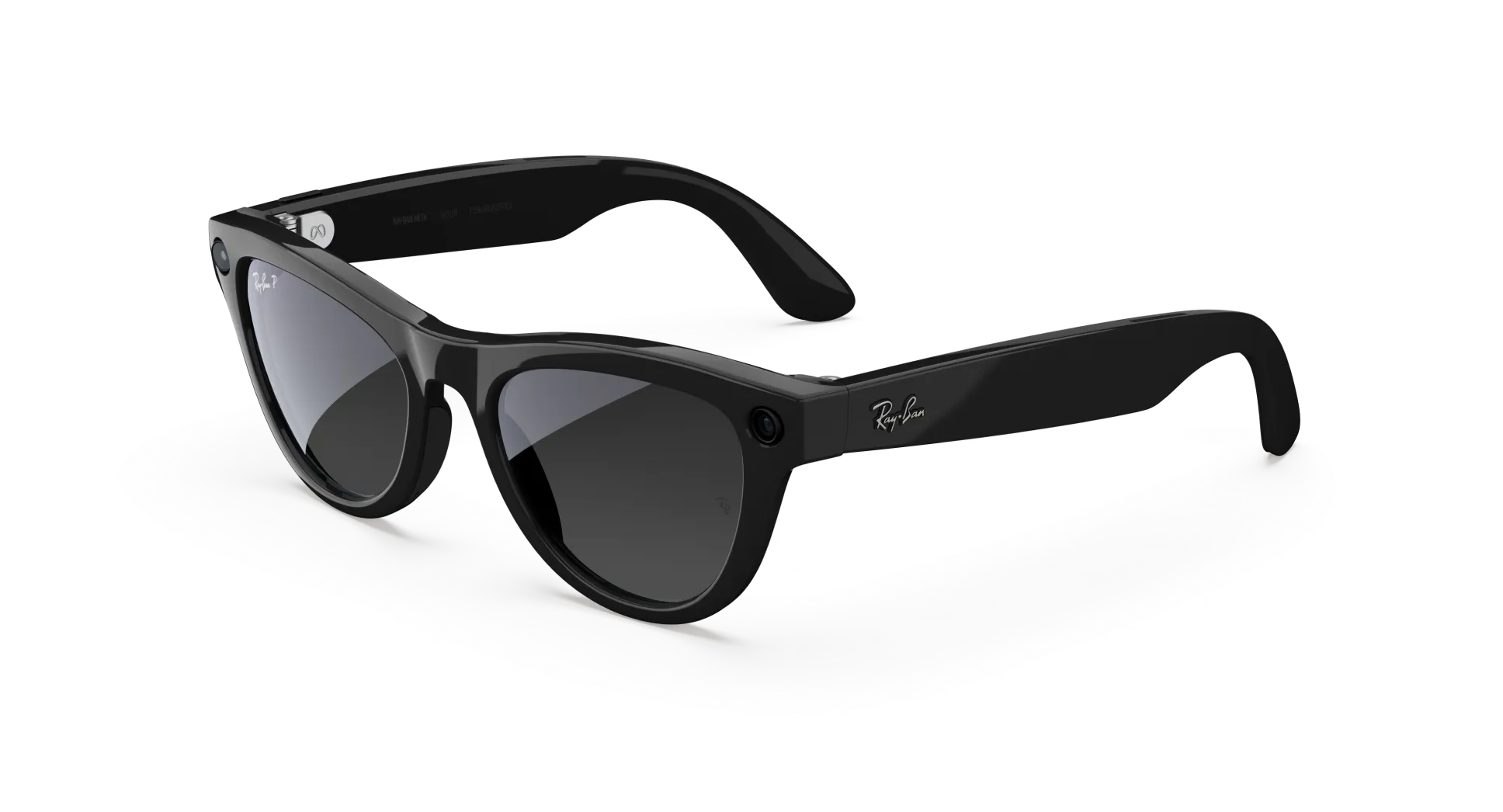 Ray-Ban Meta Skyler (Gen 2) Shiny Black AI Glasses with Polarized Black Lenses - Kép 1
