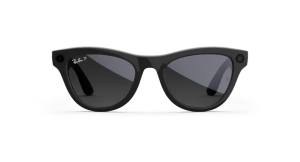 Ray-Ban Meta Skyler (Gen 2) Shiny Black AI Glasses with Polarized Black Lenses - Kép 2