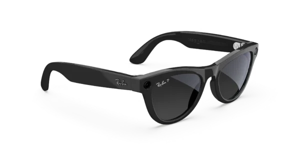 Ray-Ban Meta Skyler (Gen 2) Shiny Black AI Glasses with Polarized Black Lenses - Kép 3