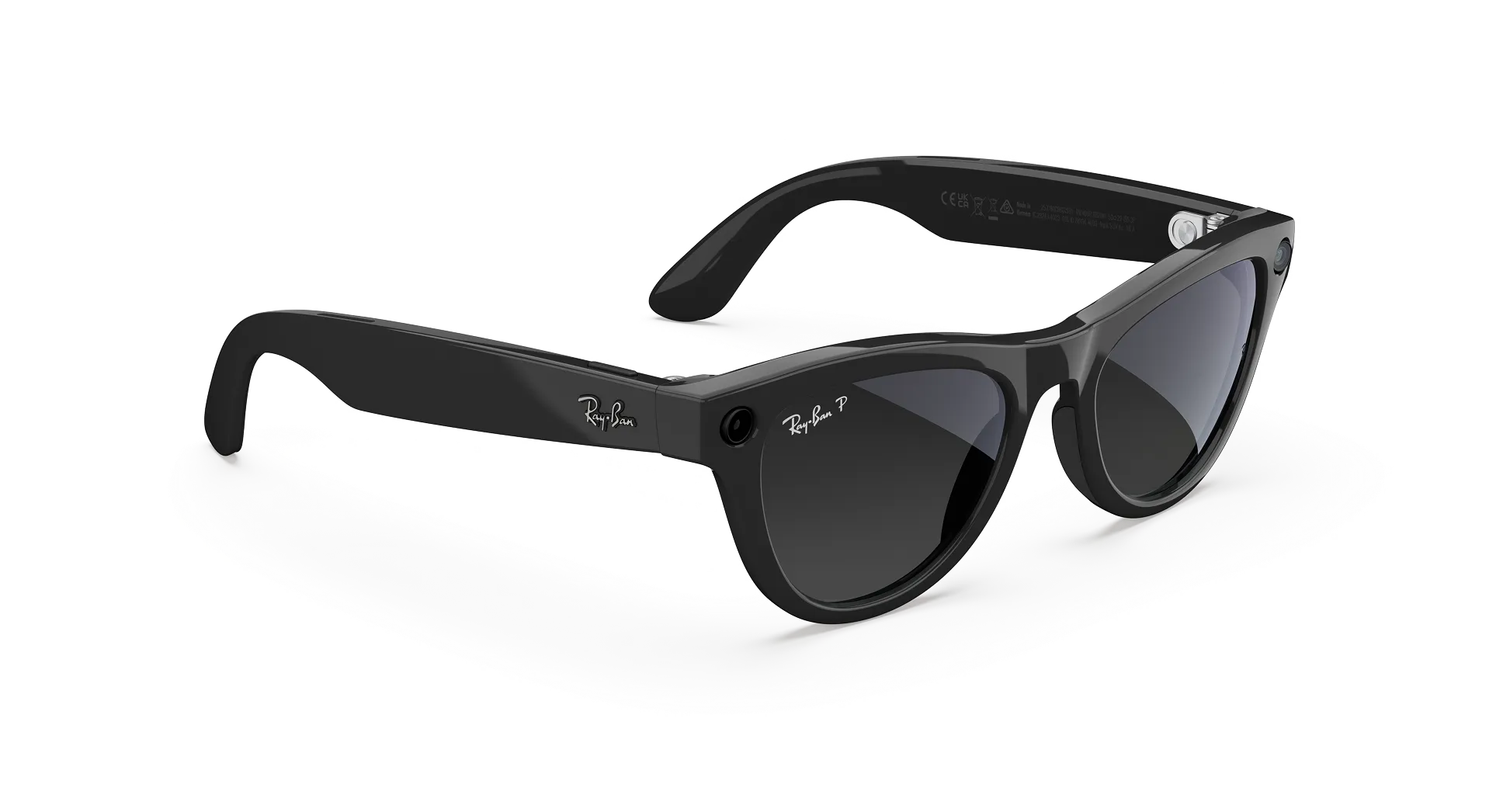 Ray-Ban Meta Skyler (Gen 2) Shiny Black AI Glasses with Polarized Black Lenses - Kép 3