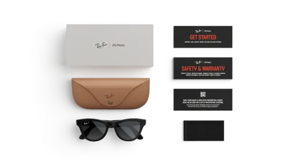 Ray-Ban Meta Skyler (Gen 2) Shiny Black AI Glasses with Polarized Black Lenses - Kép 5