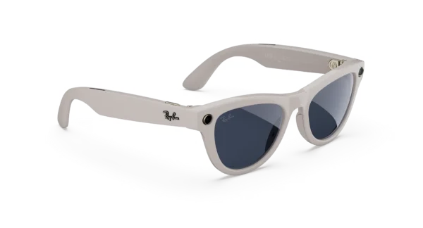 Ray-Ban Meta Skyler (Gen 2) Shiny Chalky Gray AI glasses with Sapphire Transitions® lenses - Kép 4