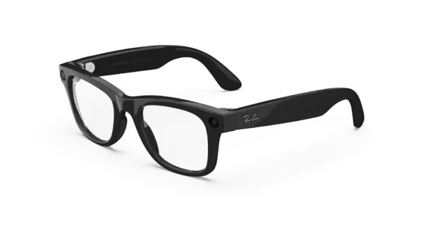 Ray-Ban Meta Wayfarer (Gen 1) fényes fekete AI szemüveg átlátszó lencsékkel