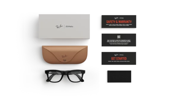 Ray-Ban Meta Wayfarer (Gen 1) Shiny Black AI Glasses with Clear Lenses - Kép 5